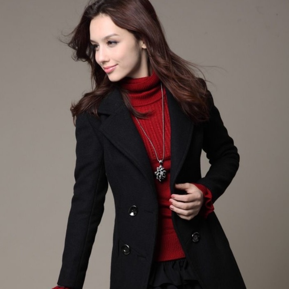 Say What Jackets & Blazers - Say What Black Pea Coat